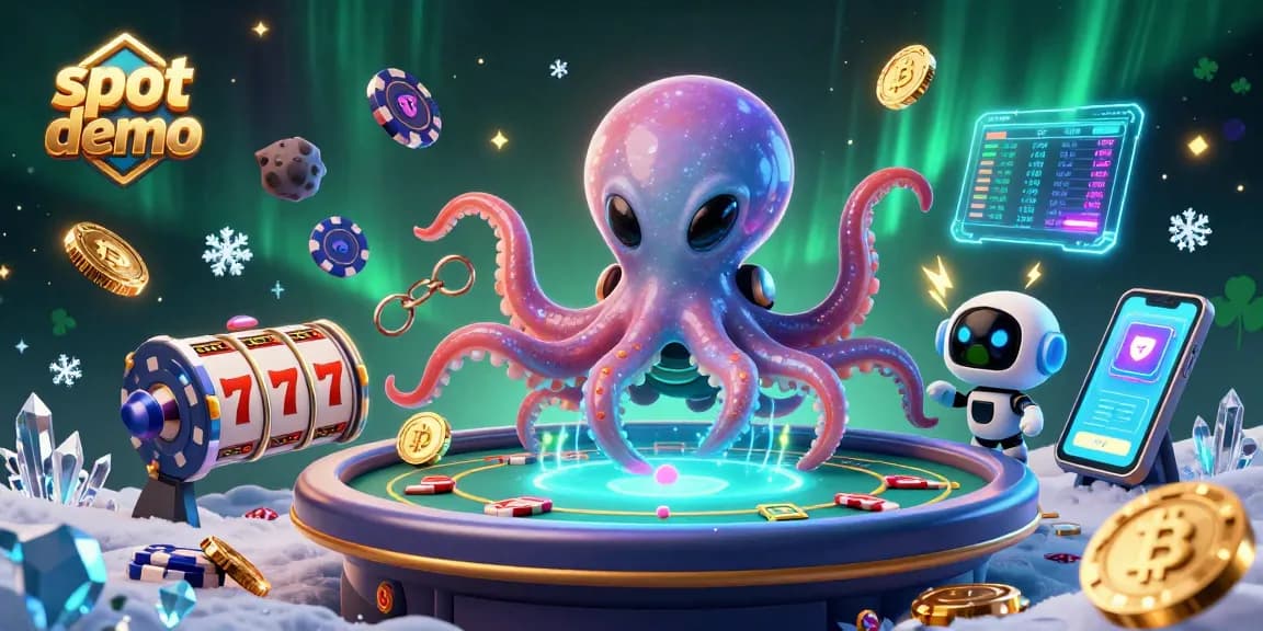 Rasakan keseruan slot demo dengan alien kartun dan tabel poker holografik yang menarik.