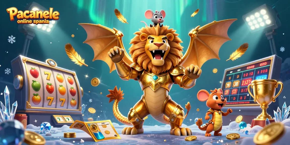 Play Pacanele online spania for exciting jackpots and slots, featuring colorful game elements and trophies