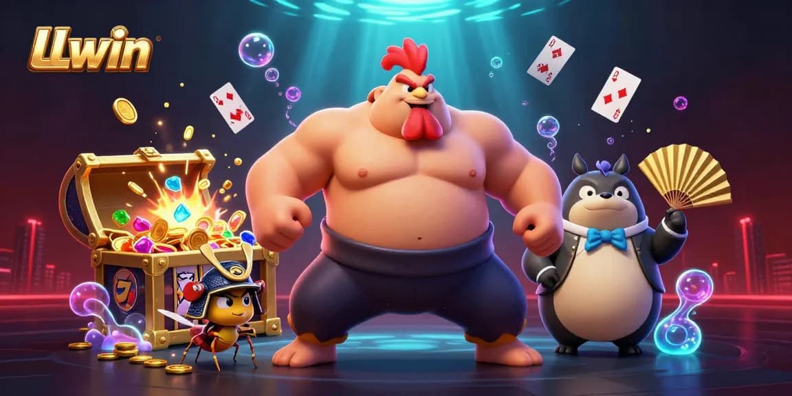 LLwin offers dynamic casino entertainment with a powerful sumo rooster and samurai cricket in an exciting gaming environment.
