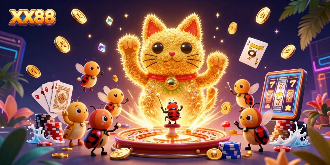 Experience excitement with XX88, the giant lucky cat casinos come alive in vibrant colors and dynamic elements.