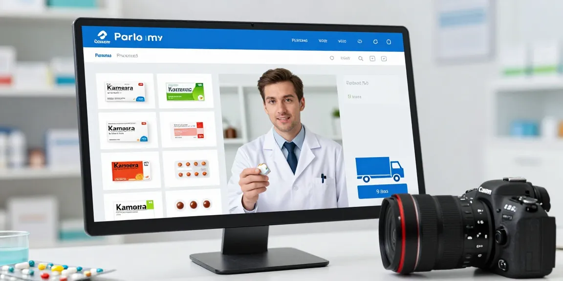 buy kamagra españa online at Remedios24, featuring a modern pharmacy interface.