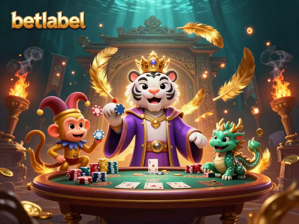 Experience the excitement at betlabel with vibrant characters and engaging casino elements in a lively 3D scene.