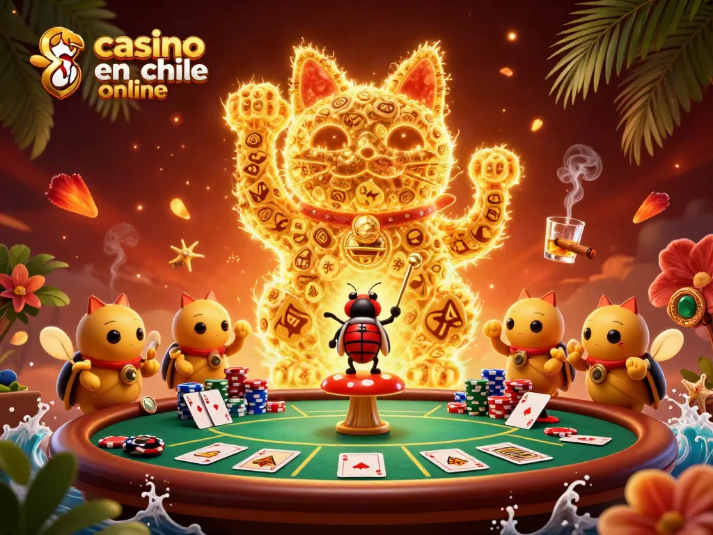 Jugando en un casino en línea en Chile con una atmósfera vibrante y elementos de juego emocionantes.