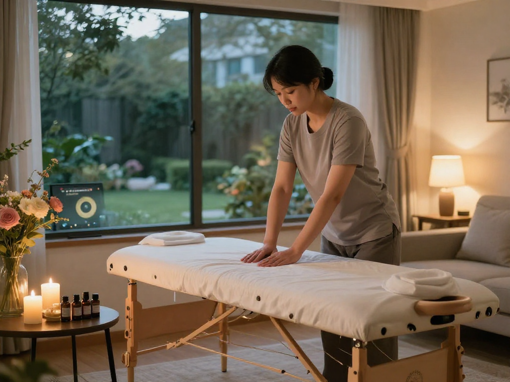 Experience professional 성남출장안마 in a warm, inviting home massage setting.