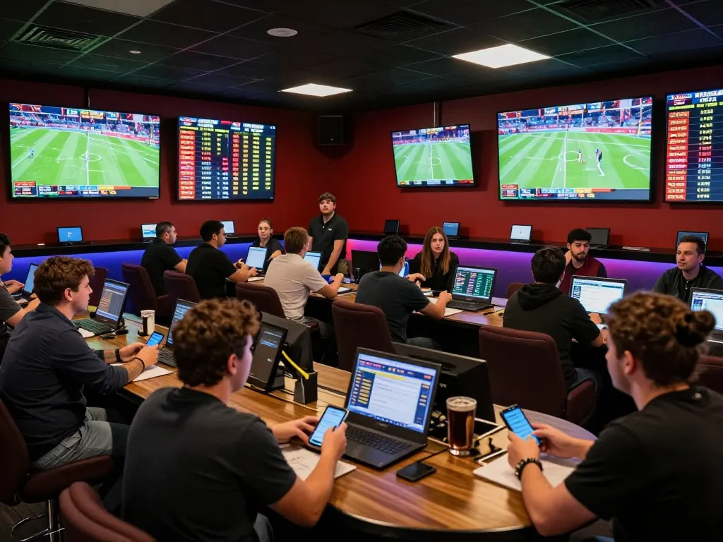Tỷ lệ kèo displayed prominently as sports fans engage in live betting excitement
